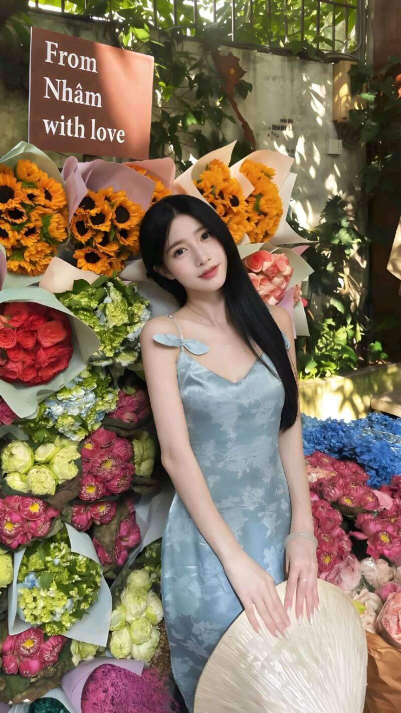 chụp ảnh với xe hoa