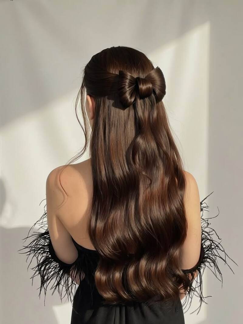Cách cột tóc nửa đầu đẹp