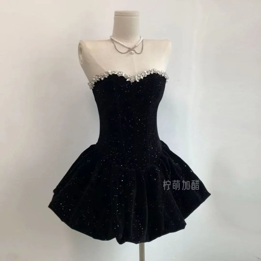 đầm cúp ngực xòe công chúa