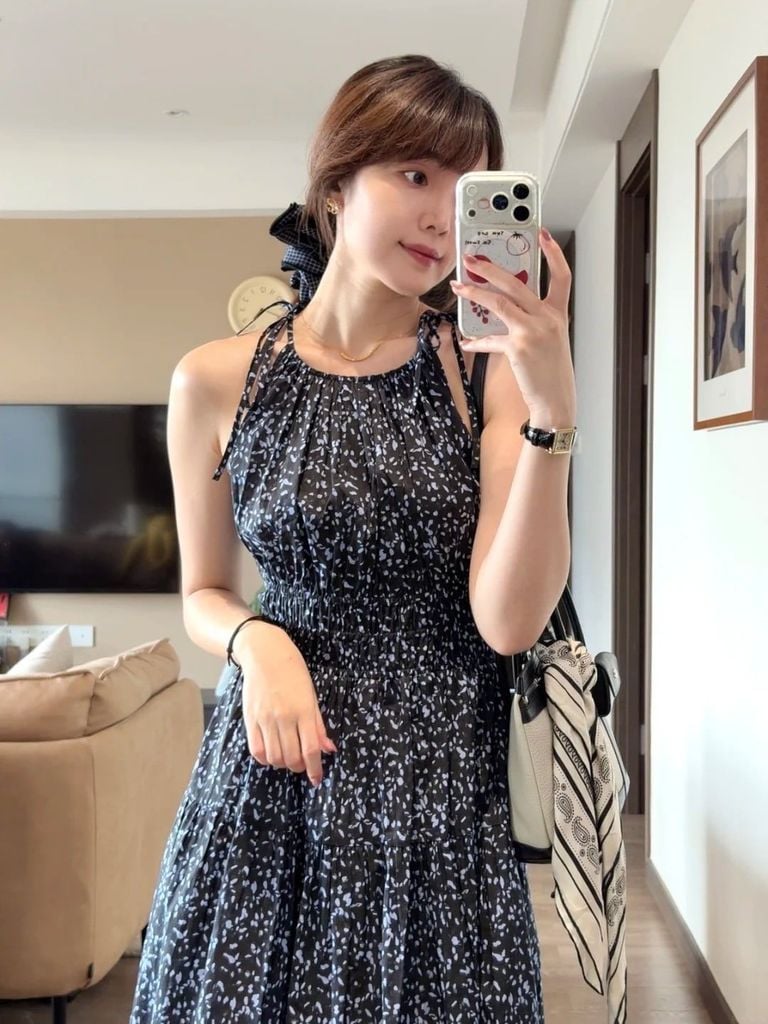 Đầm suông vải voan