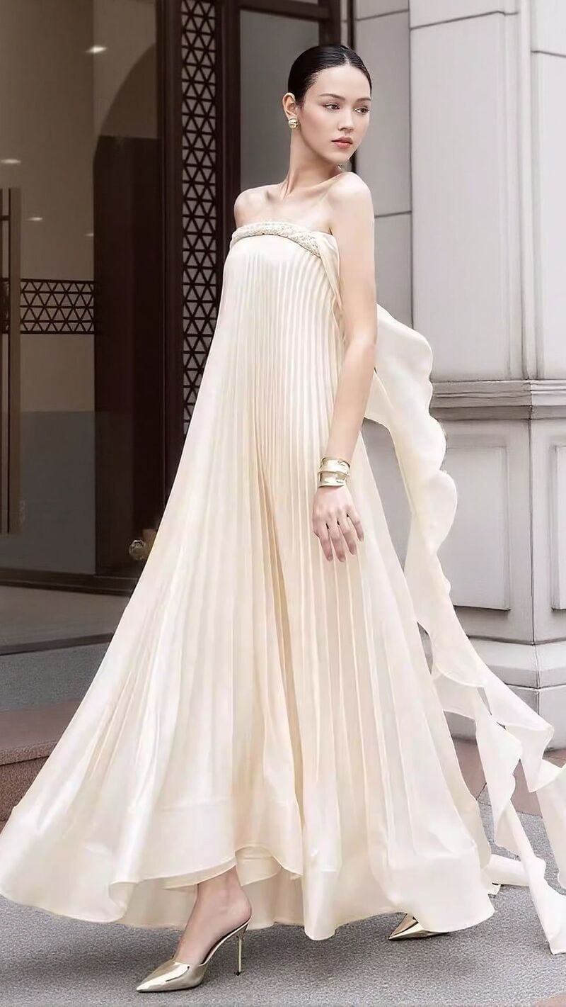 đầm suông vải voan