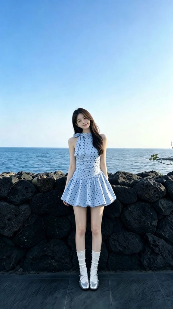 Đầm xanh dương