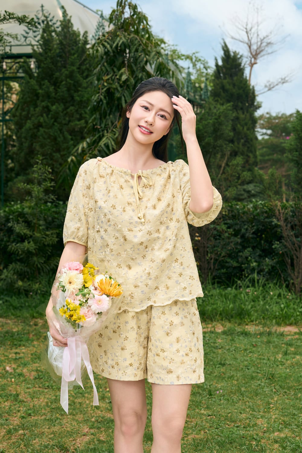 bộ đùi tay cộc cổ tròn gấu sóng