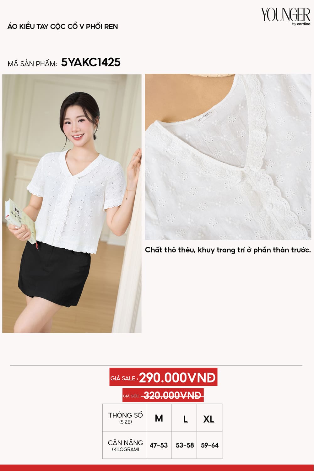 Áo sát nách chất tơ phối ren cổ nơ điệu đà