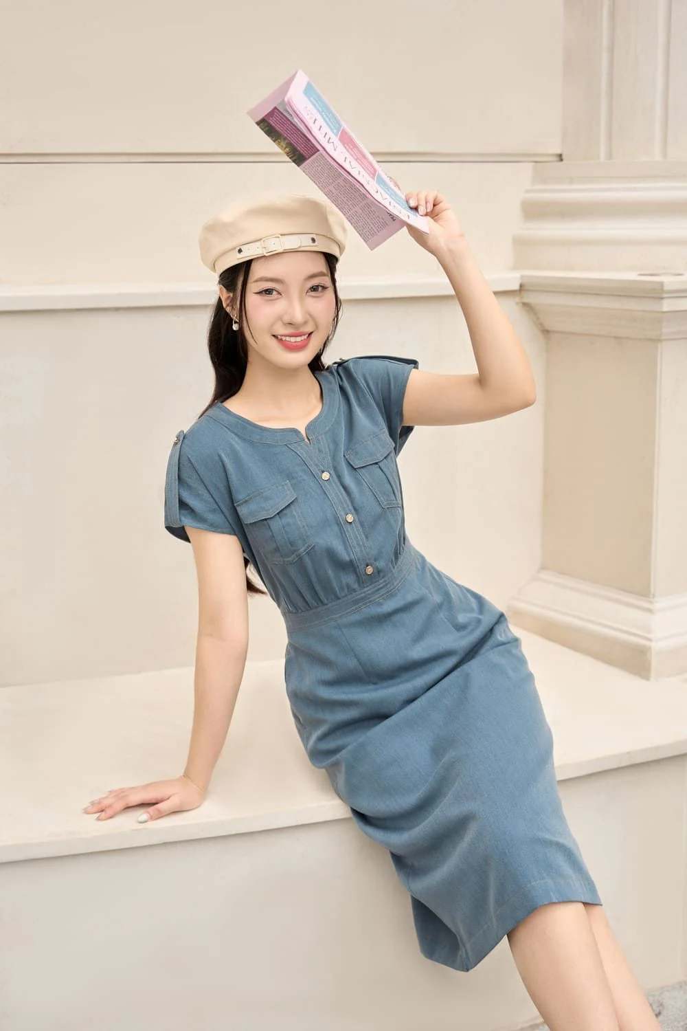 Mặc đầm suông cổ gì đẹp?