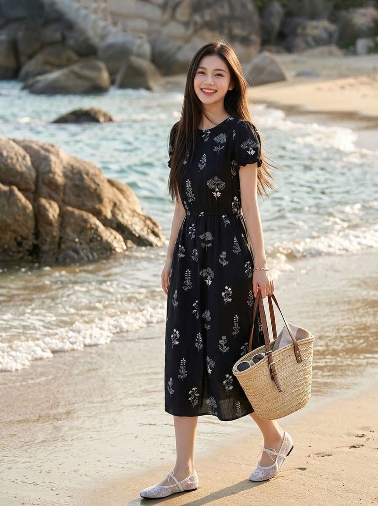 Mặc đầm suông mang giày gì