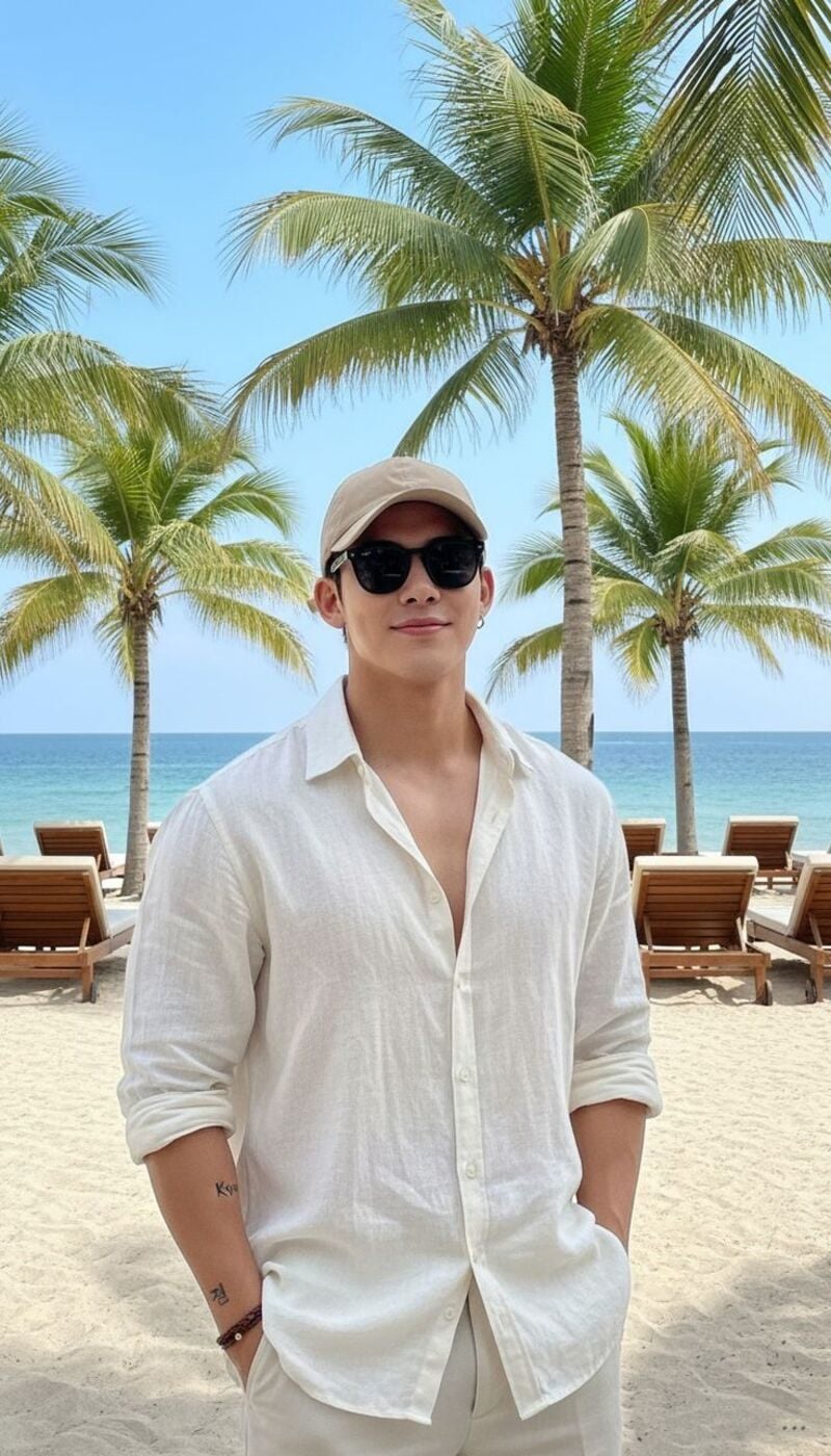 áo sơ mi đi biển