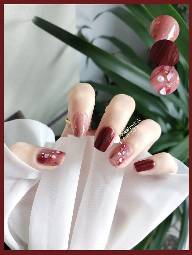 mẫu nail xà cừ đẹp