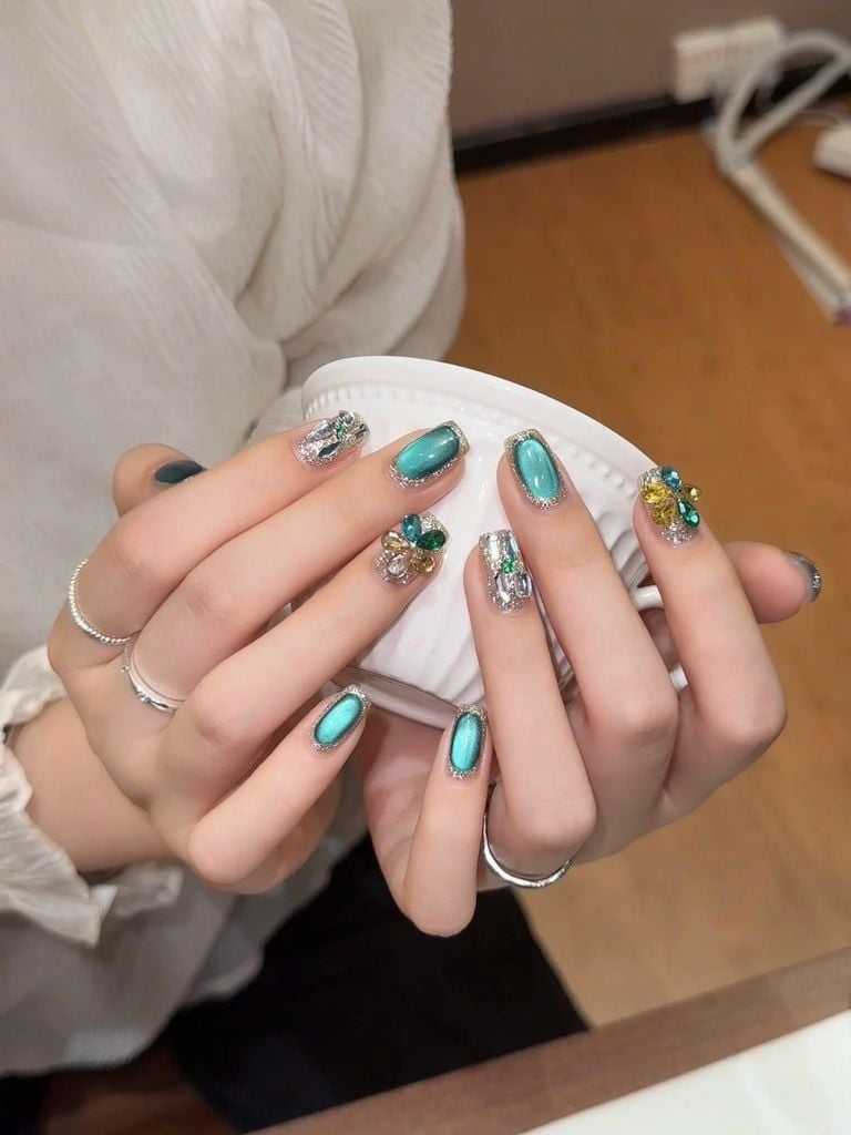 mẫu nail xà cừ đẹp