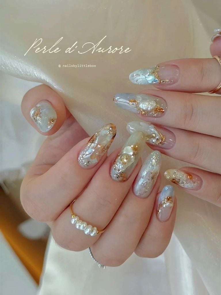 mẫu nail xà cừ đẹp