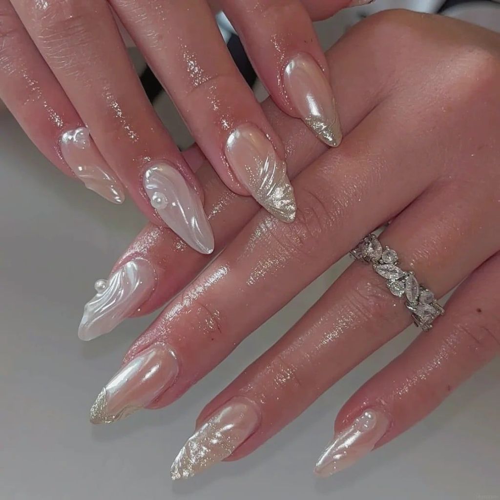 mẫu nail xà cừ đẹp