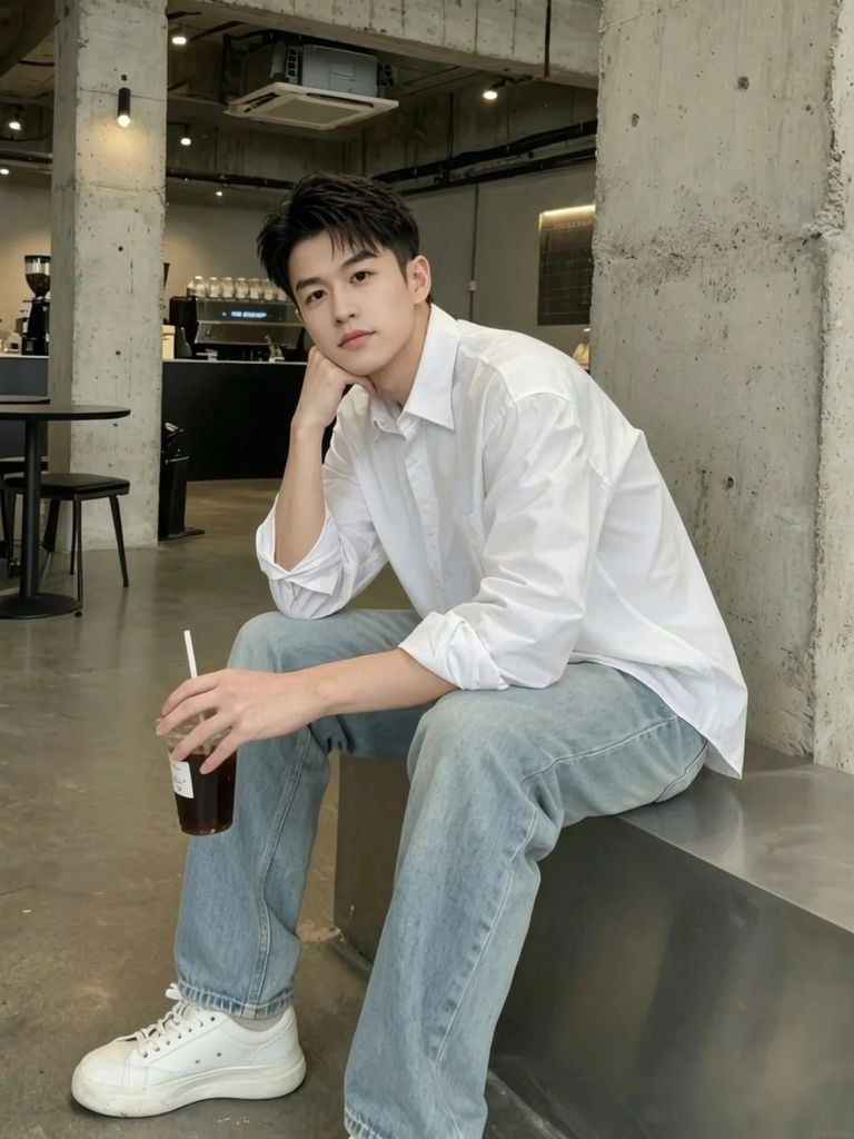 phối đồ áo sơ mi trắng nam