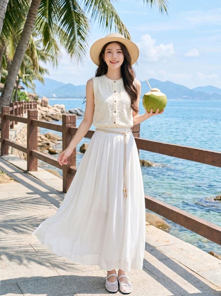 cách phối đồ đi biển