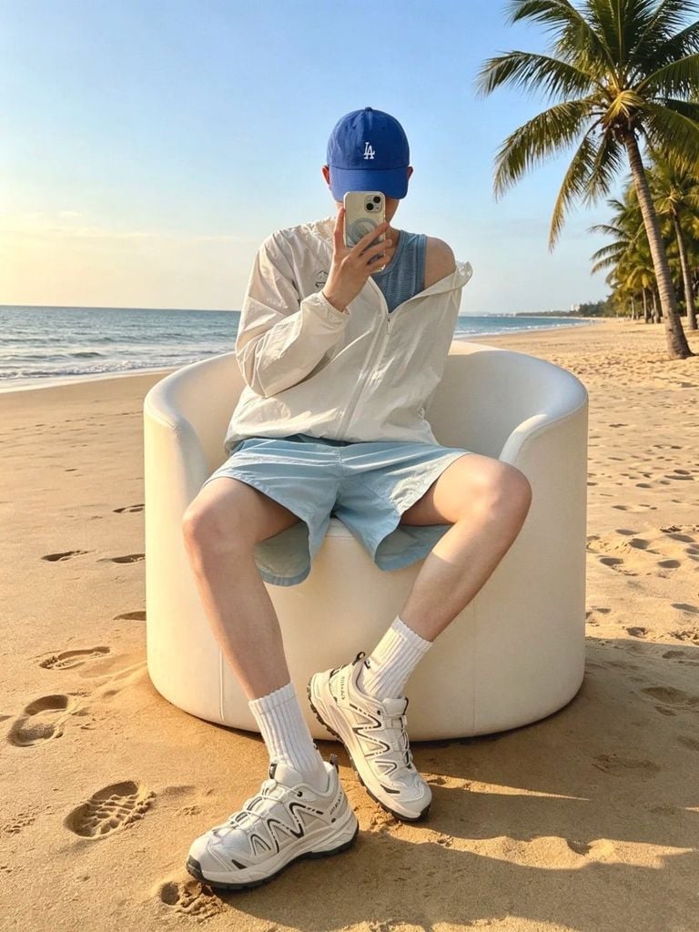 phối đồ đi biển cho nam