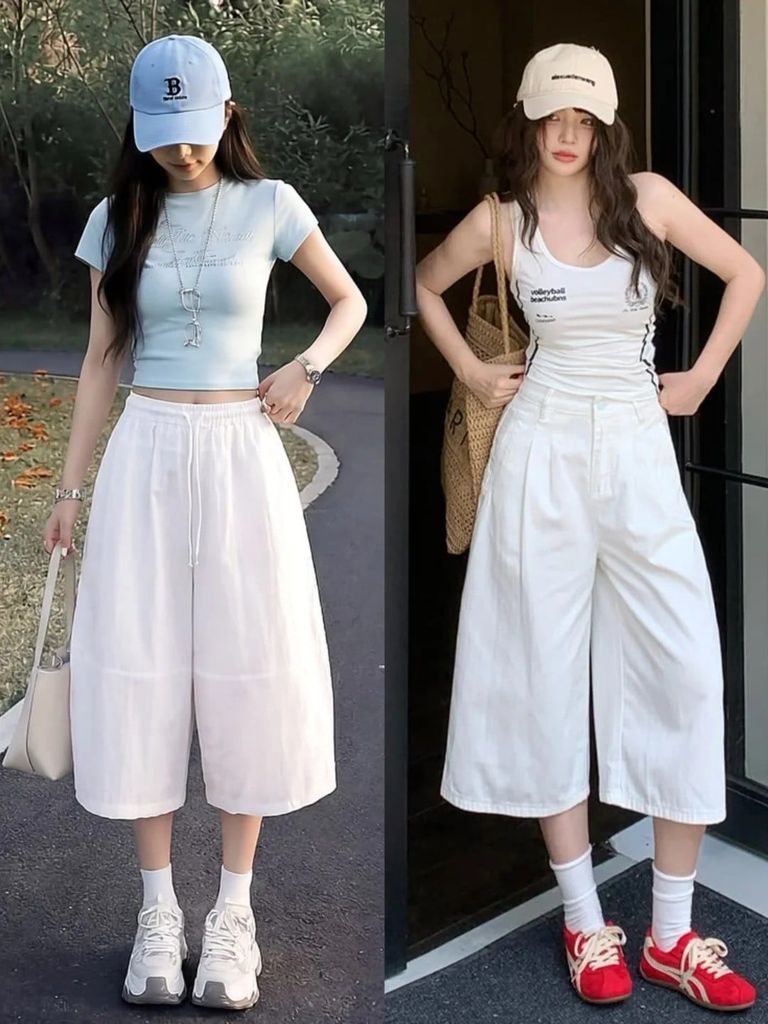 cách phối đồ với quần culottes