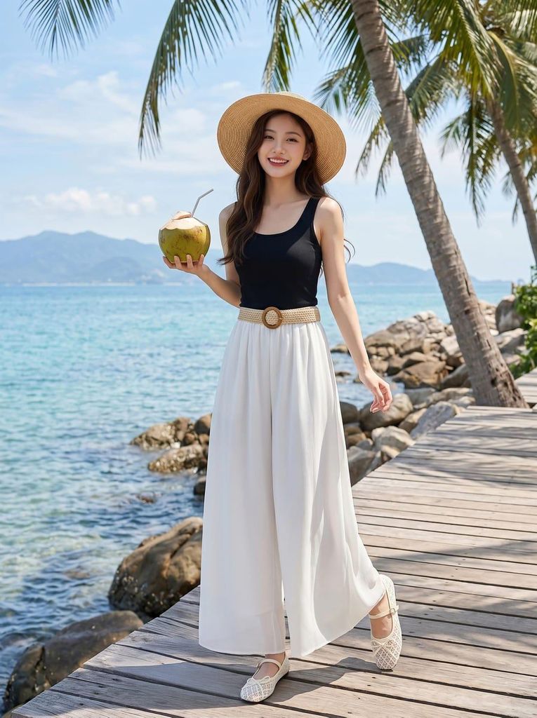 Quần culottes dài