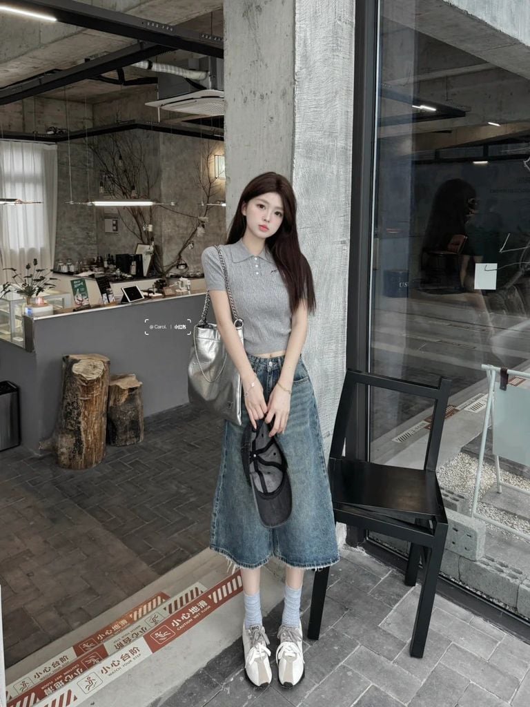 Quần culottes lửng