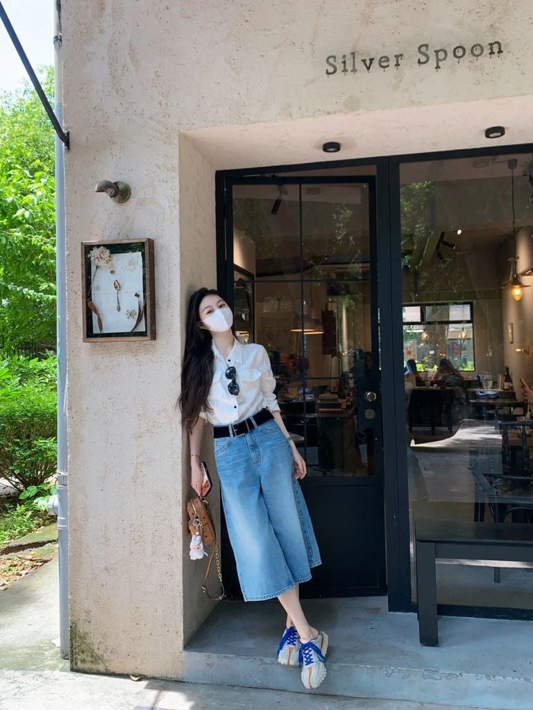 Quần culottes lửng
