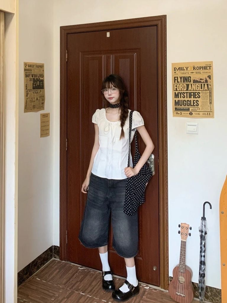 Quần culottes lửng