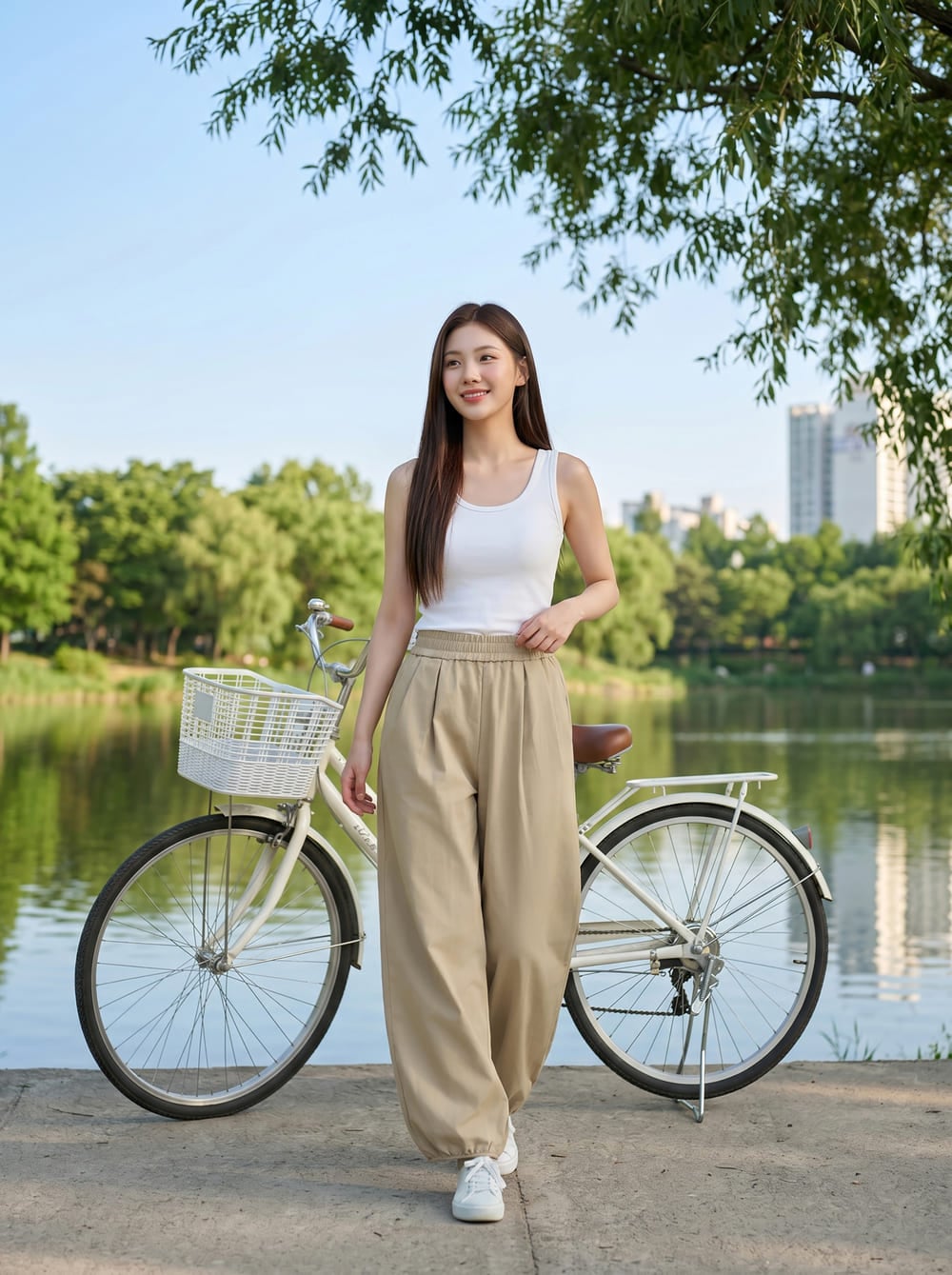 Quần dài ống bom cạp chun