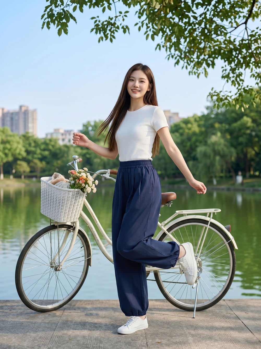 Quần dài ống bom cạp chun