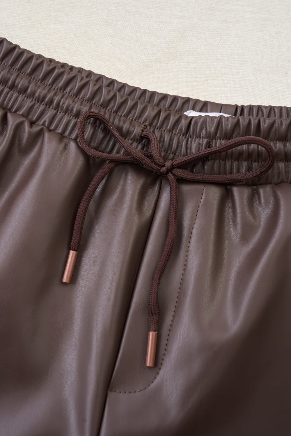 Quần sooc nữ da mềm dáng chữ A cạp chun gấu tôm