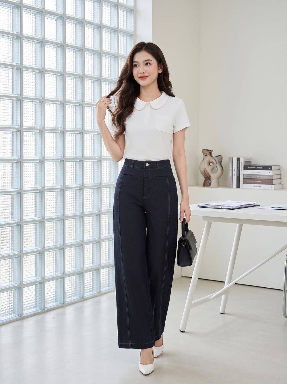 Quần jean đen phối với áo màu gì?