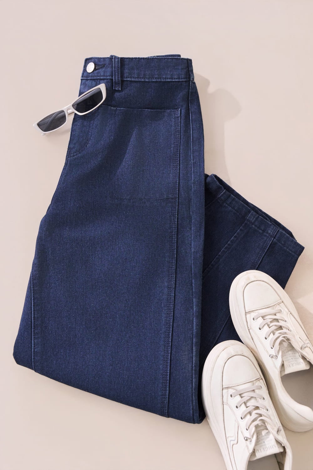 Quần Jean nữ chất Denim dáng ống Barrel sành điệu