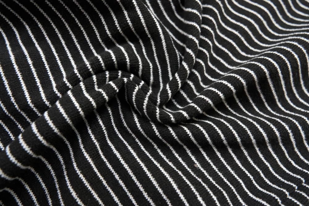 Quần suông cạp phối hông vải Nỉ kẻ ngang ấm áp cạp chun có dây điều chỉnh