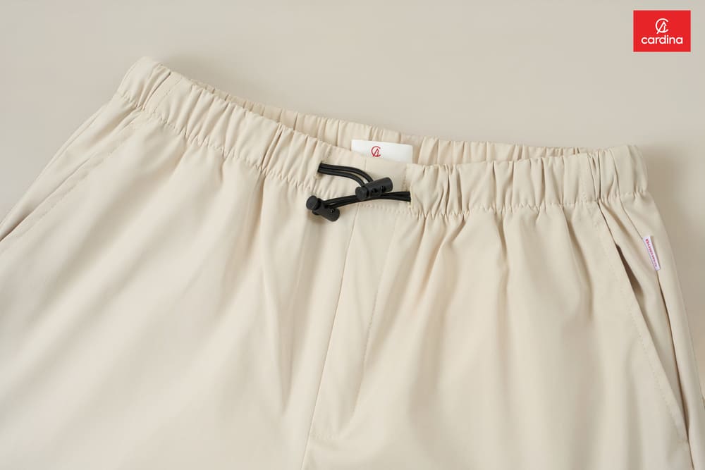 Quần suông nữ kaki cạp chun dây rút túi hộp sườn