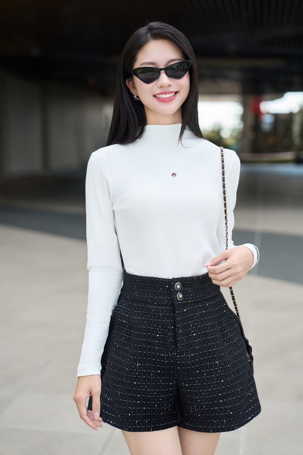 quần short tweed