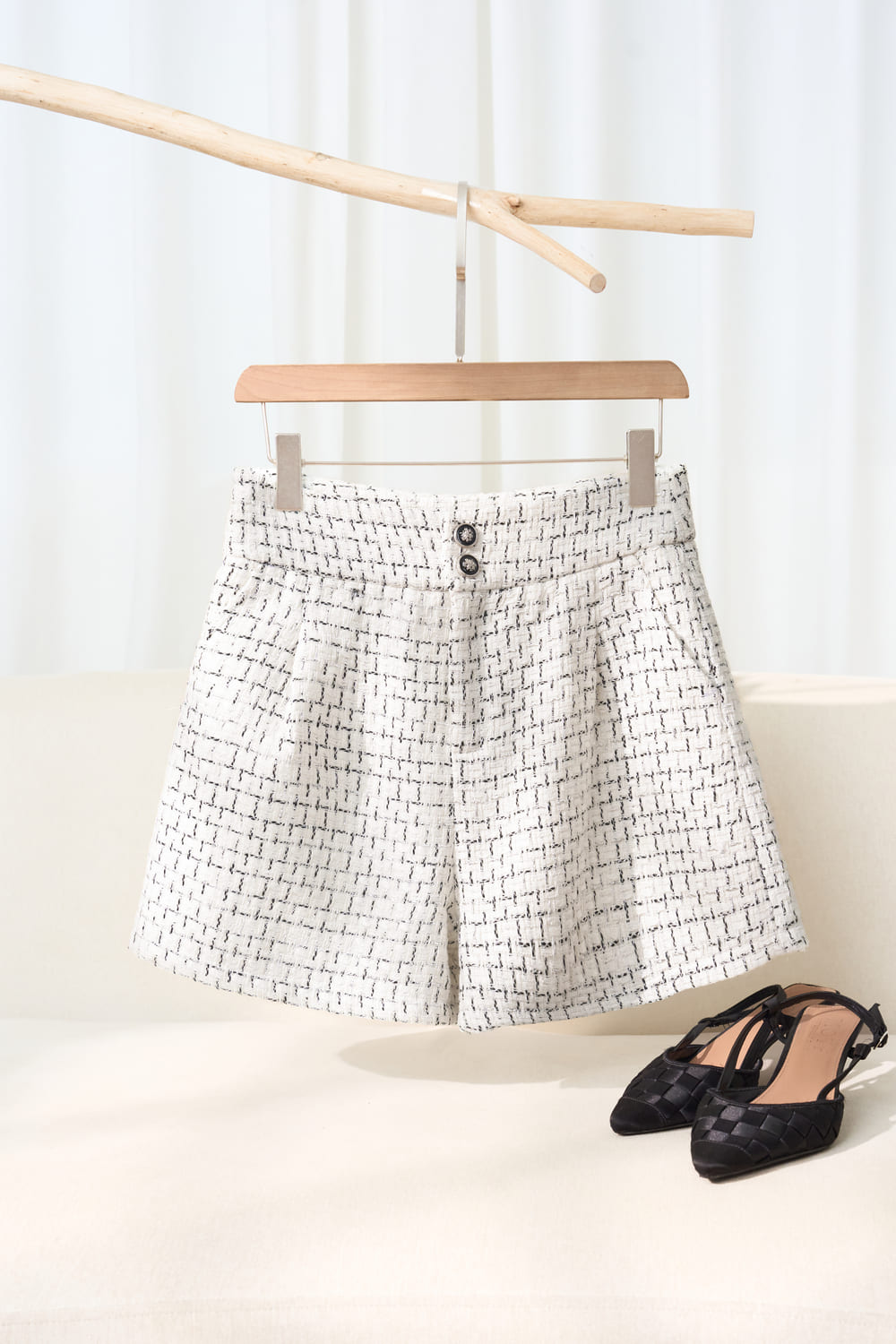 quần short tweed