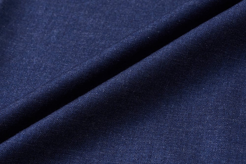 Quần suông dài denim chần chỉ