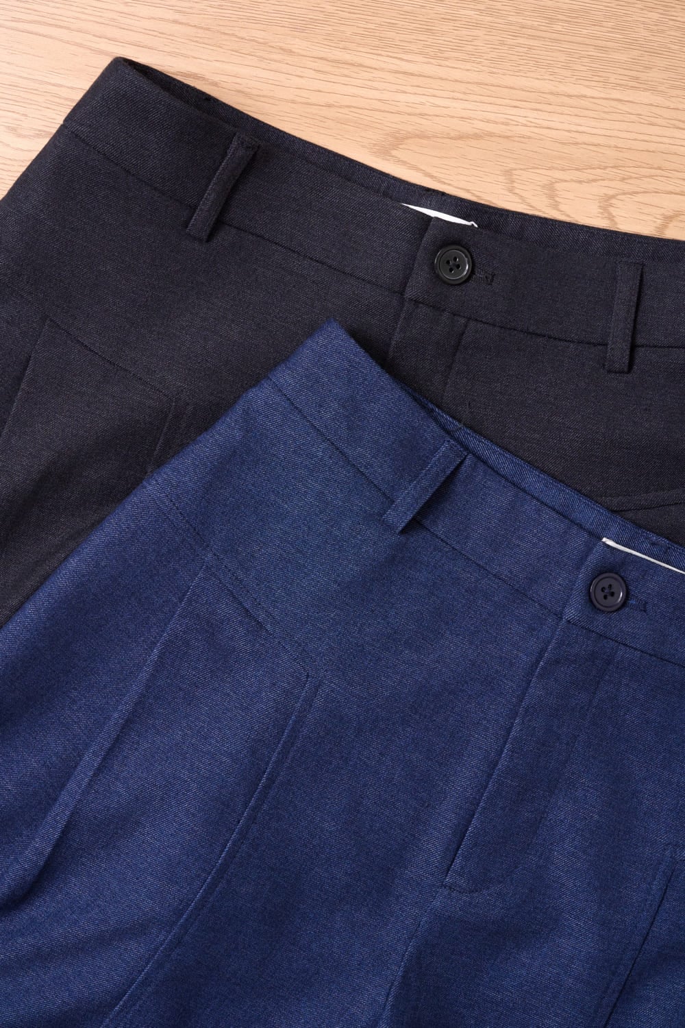 Quần suông denim gân dọc tôn dáng
