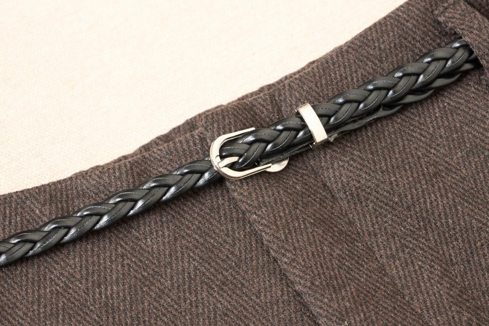 Quần suông dạ Celine chất dạ xương cá cạp sau chun kèm dây lưng