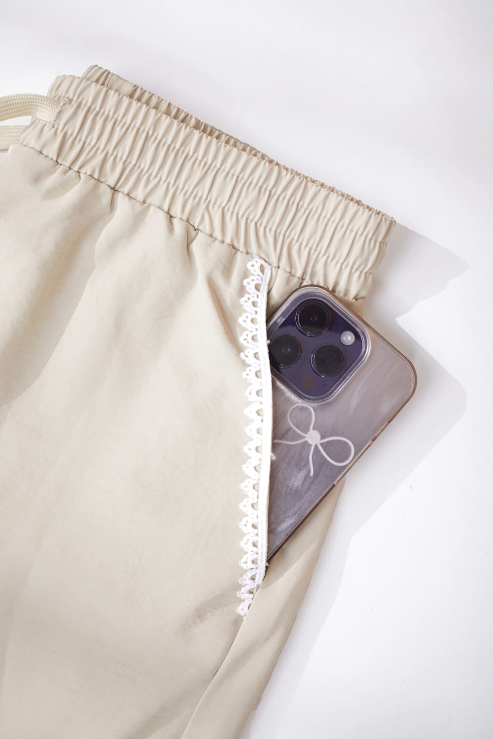 Quần dài dáng bom phối ren