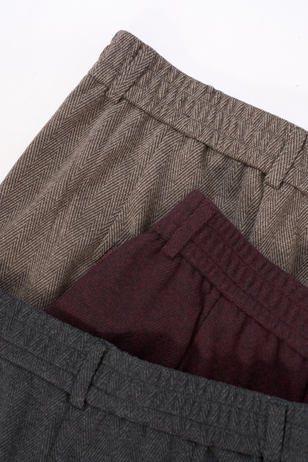 Quần suông dạ xương cá cạp cao kèm thắt lưng thanh lịch