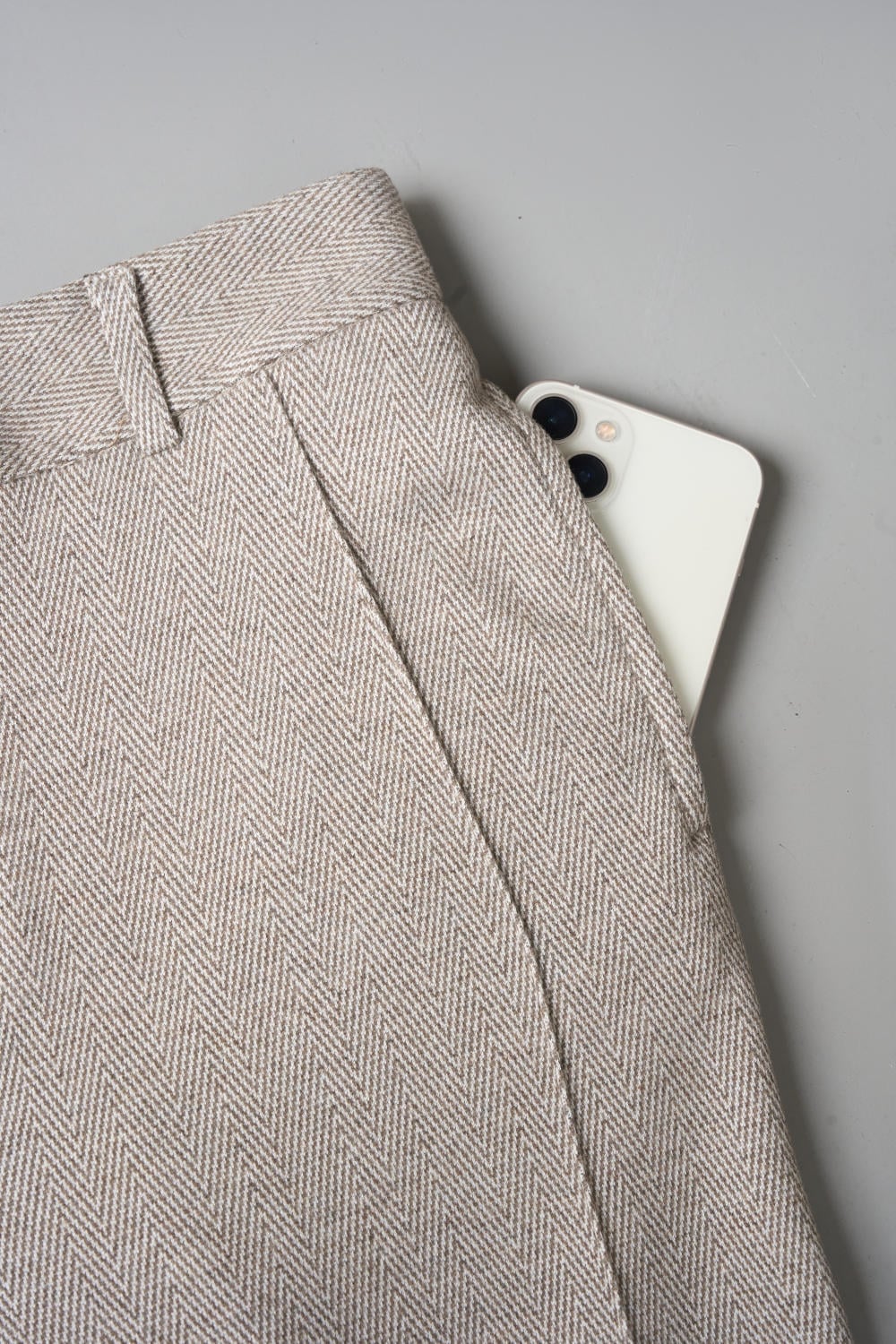 Quần Umi ống đứng họa tiết xương cá cạp cao tôn dáng