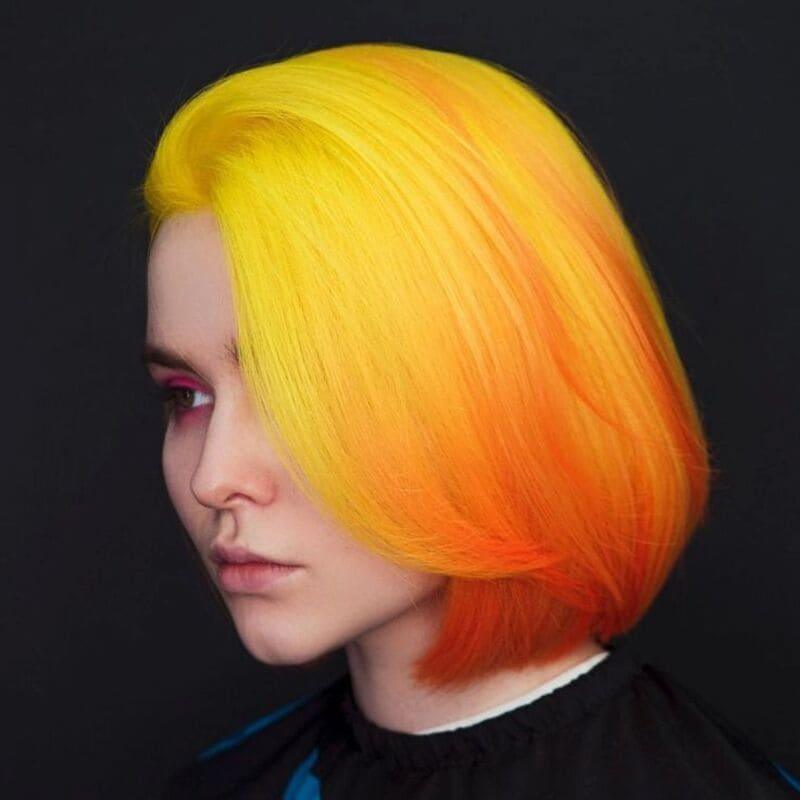 Nhuộm ombre màu vàng sáng