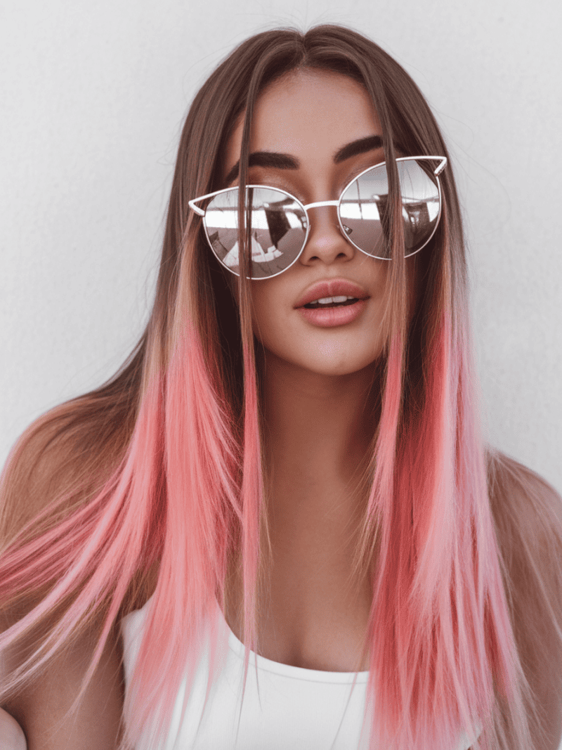 Nhuộm ombre nâu hồng