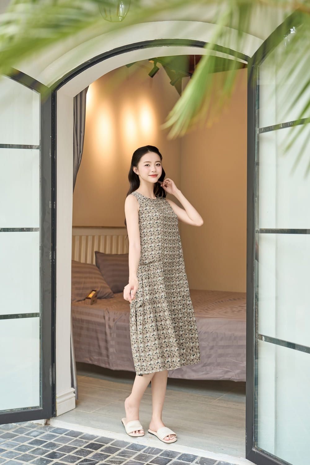 váy lanh bầu mặc nhà
