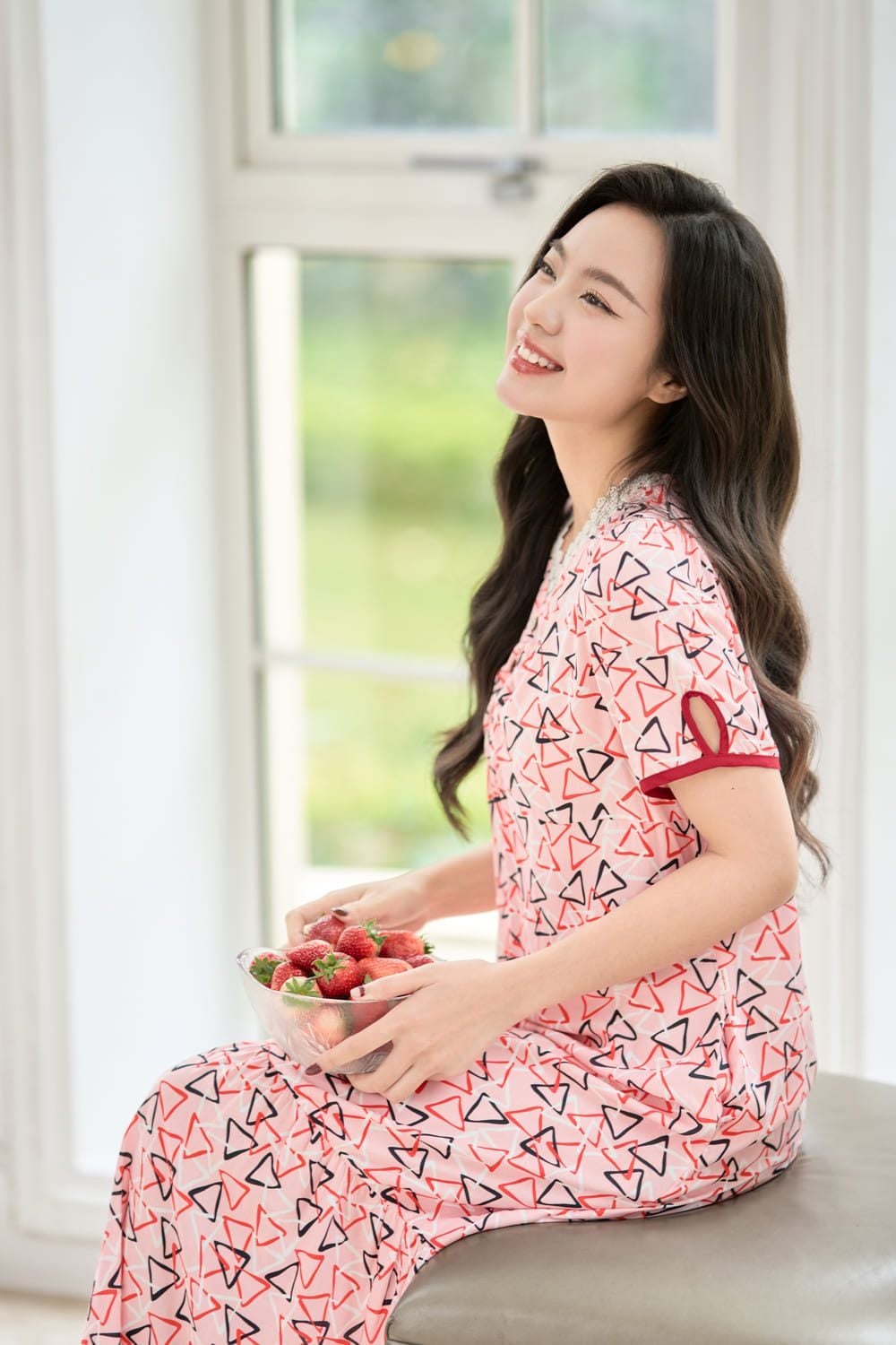 váy lanh bầu mặc nhà
