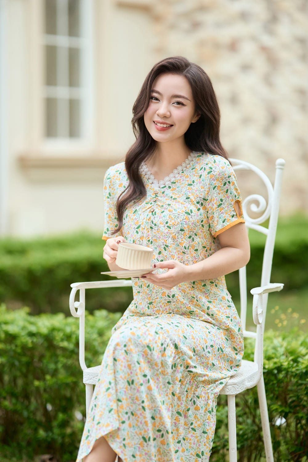 váy lanh bầu mặc nhà