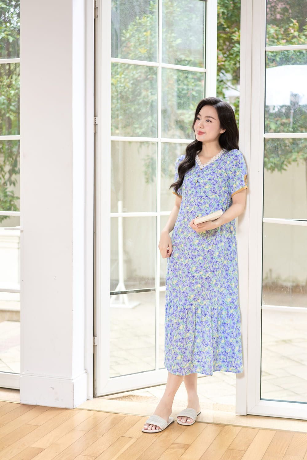 váy lanh bầu mặc nhà