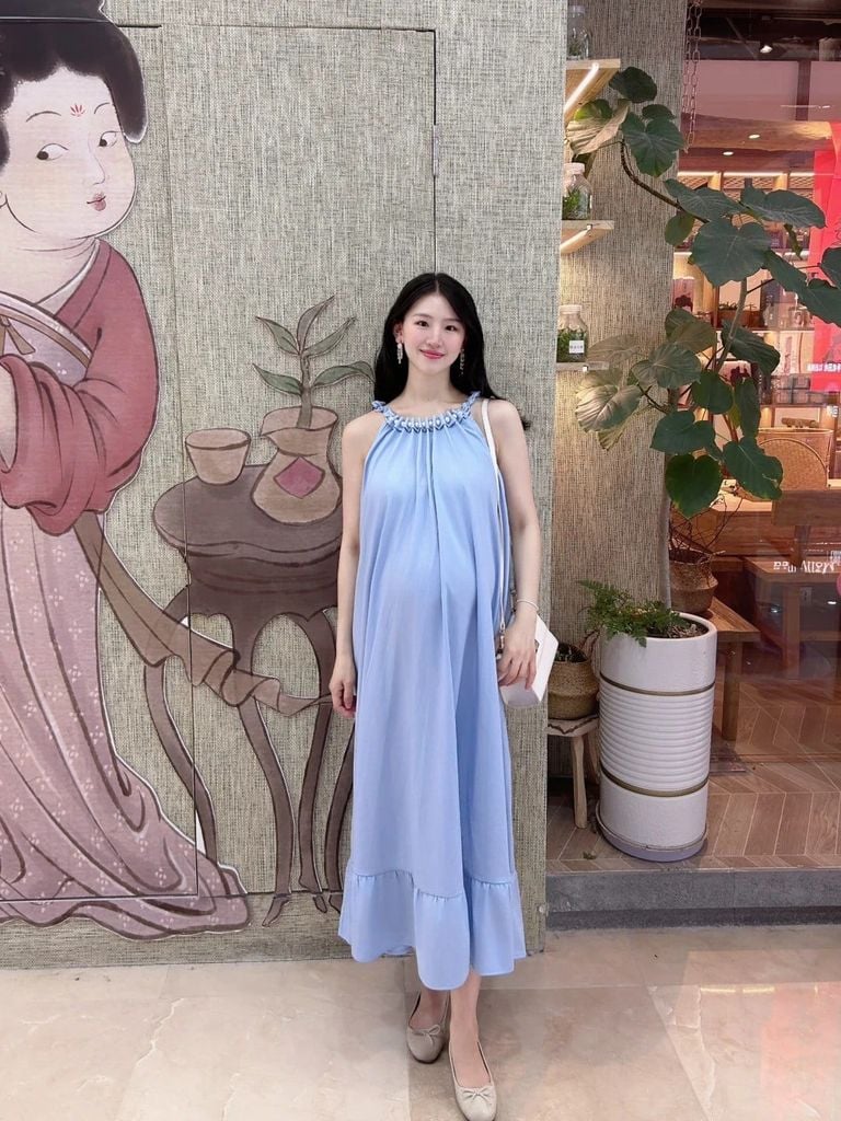 váy maxi bầu