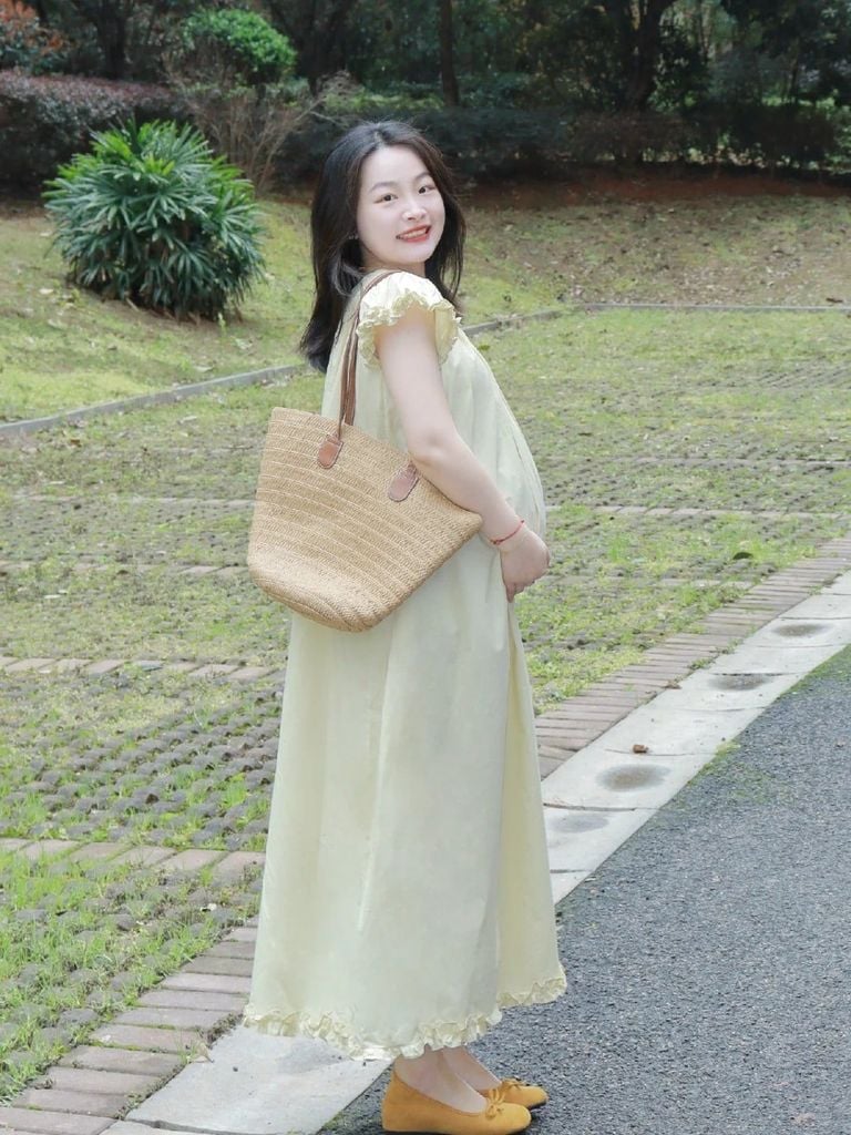 váy maxi bầu