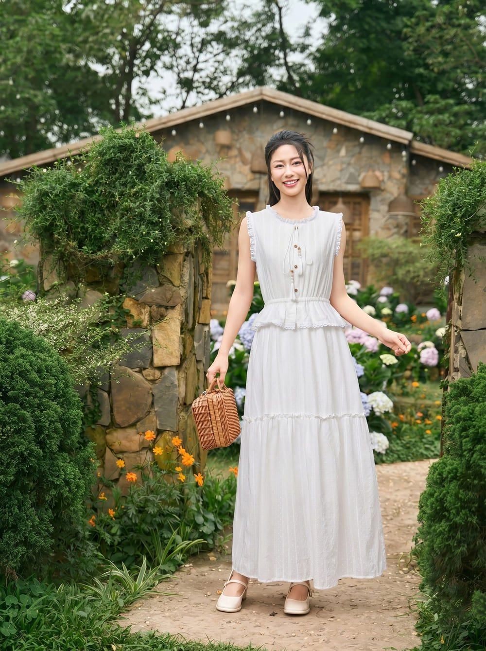 váy maxi cho người bắp tay to