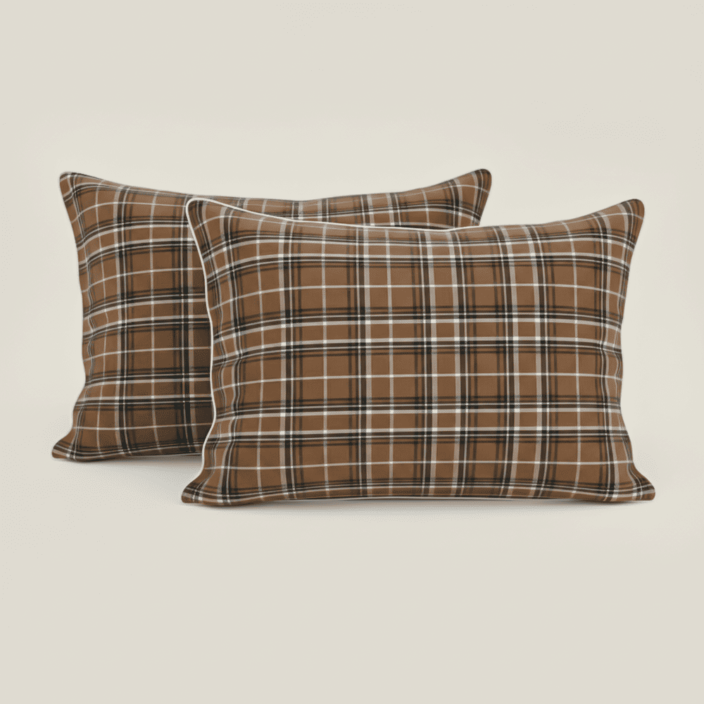 Vỏ gối Cardina Dòng Home Living Vải dạ Kẻ caro