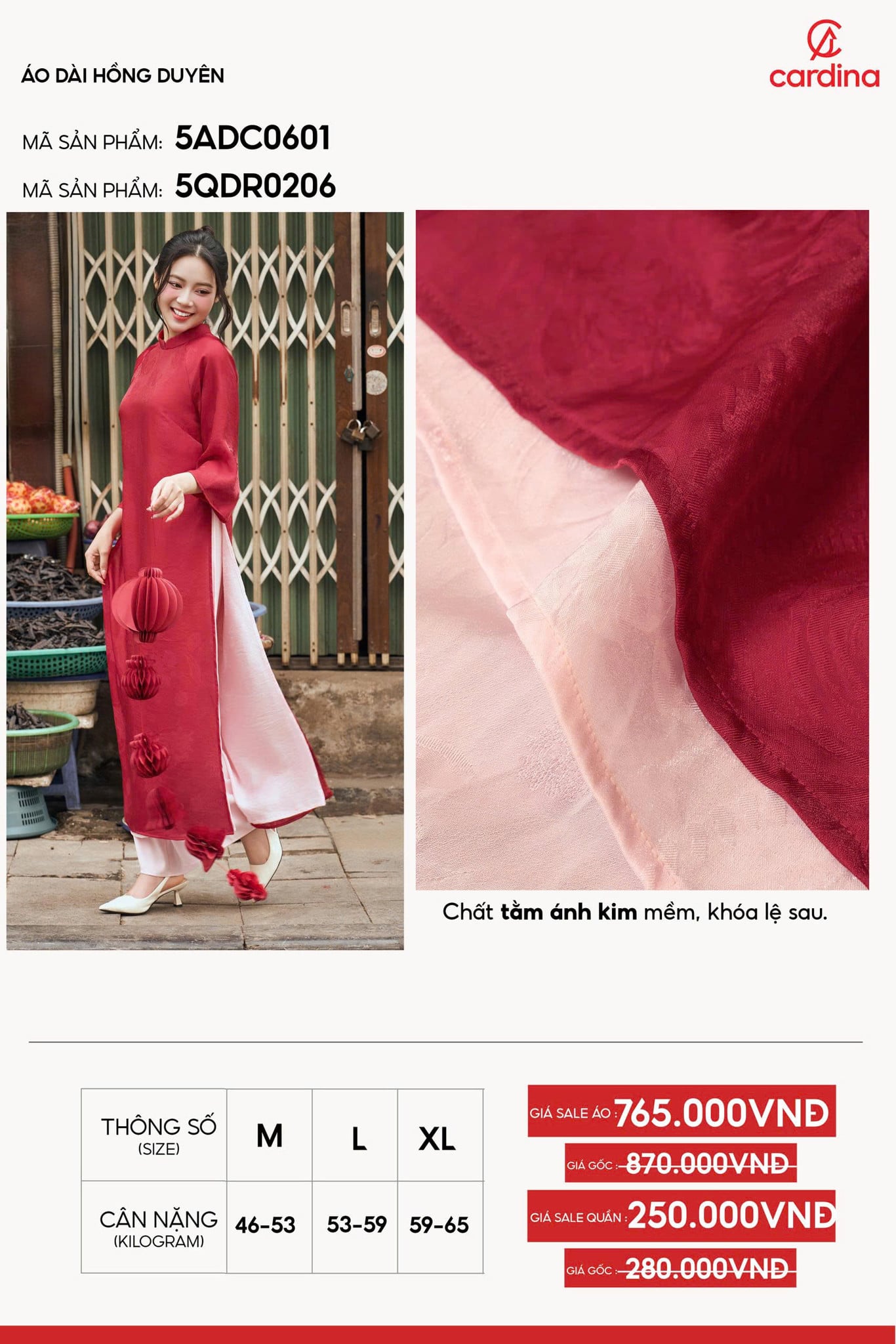 áo dài duyên hồng