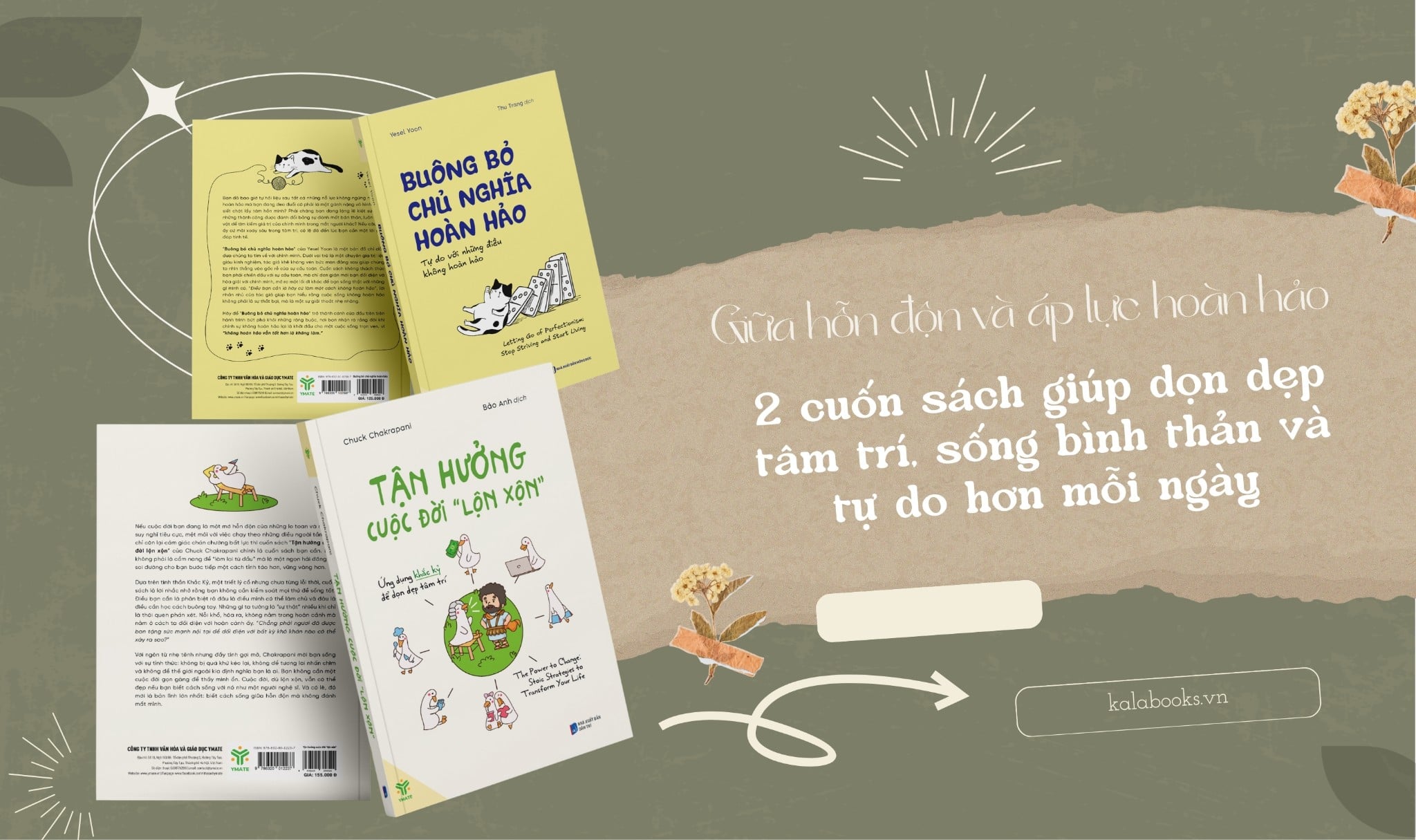 Giữa hỗn độn và áp lực hoàn hảo: 2 cuốn sách giúp dọn dẹp tâm trí, sống bình thản và tự do hơn mỗi ngày